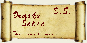 Draško Selić vizit kartica